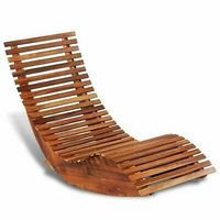 Rocking Sun Chaise Lounge Outdoor Pool Deck Chair Wooden Sauna Relaxing Bed New | eBay