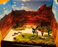 Desert Biome The Desert Oasis kit from Scene-A-Rama would be perfect for this project!
