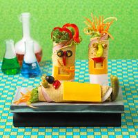 We love these Mad Scientist Wraps and are sure your kids will love them too! More fun snack ideas: http://www.bhg.com/halloween/recipes/halloween-treats-kids-can-make/?socsrc=bhgpin101513madscientistwraps&page=12