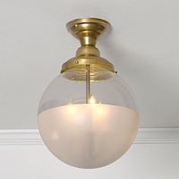 Check out Half and Half Glass Globe Ceiling Light from Shades of Light