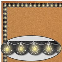 Ignite Bright Ideas With Lightbulbs Border Trim! Add excitement to bulletin boards, windows, or doors with this unique stencil-cut border! Coordinates beautifully with other Chalk It Up! products. 1 border trim * 12 pieces * Size: 35" by 2" each * 35'L total 702884 Chalk It Up Lightbulbs Border Trim chalkboard trimmer trim border trimmers borders bulletin board trim bulletin board trimmer bulletin board trims bulletin board trimmers bulletin board border bulletin board borders