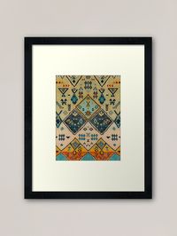 "Boho Oriental Traditional Handmade Moroccan Fabric Style " Framed Art Print for Sale by Arteresting | Redbubble