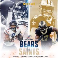 NFL on Instagram: “Bears vs. Saints on #SuperWildCard Weekend. 📺: #CHIvsNO Sunday 4:40pm ET on CBS 📱: NFL app // Yahoo Sports app”