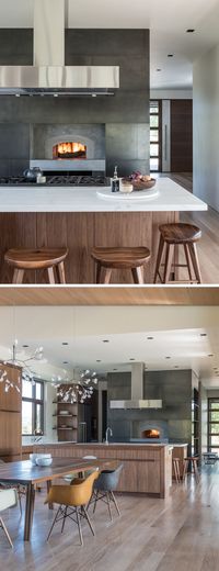 Kitchen Design Ideas - Include A Built-In Wood Fire Oven Or Pizza Oven Into Your Kitchen