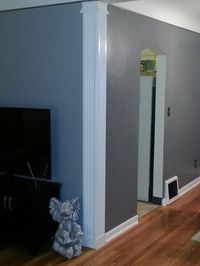 Make a corner column to separate two different colors