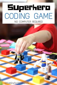 Superhero computer coding game STEM activity no computer required-2