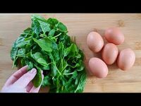 Repas parfait pour 1 journée parfaite ! Petit-déjeuner express : mélanger les oeufs aux épinards ♥ - YouTube