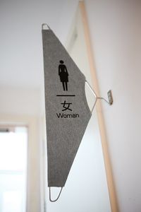 Great use for a coat hanger | signage