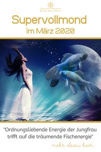 Astrologie ist keine Vorhersage guter oder schlechter Ereignisse. So wie der Wetterbericht unsere Kleidungsfrage für den morgigen Tag beantwortet, gibt uns die Astrologie Hinweise auf planetarische Konstellationen, die subtil auf die Energien der nächsten Tage Einfluss nimmt. Der Vollmond im März steht im Zeichen der Jungfrau. Diese verkörpert Bodenständigkeit, Detailfreude und Sorgfalt, was in dieser Zeit besonders stark zum Ausdruck kommt. Mehr dazu findet ihr im aktuellen Beitrag bei uns.