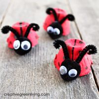 ladybugs made from egg cartons