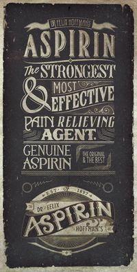 Dr. Felix Hoffman's Aspirin by Liam Lynch, via Behance
