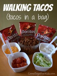 An easy camp lunch or dinner! Even easier if everything is prepared ahead of time so all you have to do is reheat the meat!
