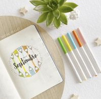 September Bullet Journal Cover Idea
