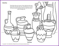 Coloring (Oil Pots) - Kids Korner - BibleWise