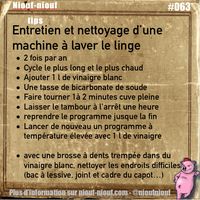 Tips Niouf-niouf : Entretien et nettoyage d’une machine à laver le linge #linge #machinealinge #entretien #trucs #astuces