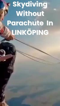 This short video features a man skydiving without a parachute in Linköping, Sweden. The man is seen jumping out of a balloon and free-falling toward the ground, relying only on his skills and training as a professional skydiver. The video captures the excitement and adrenaline of the dive, as the man performs daring stunts and maneuvers in mid-air. #skydiving#skydiving aesthetic#skydiving#skydiving videos