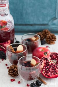 Winterlicher Herzerwärmer – Alkoholfreier Punsch mit Apfel, Brombeere & Granatapfel