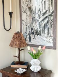 Simple small entryway table styling for Spring Follow my shop @ellenblisshome on the @shop.LTK app to shop this post and get my exclusive app-only content! #liketkit #LTKSeasonal #LTKstyletip #LTKhome @shop.ltk https://liketk.it/41dOb