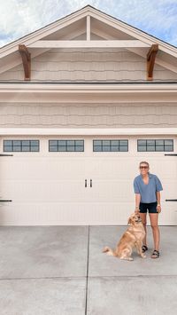 sarahjoyblog on Instagram: Here’s an easy way to give your a garage doors a more expensive look 👏🏻👏🏻 I ordered these magnetic hinges + handles from Amazon a few days…