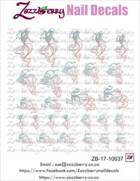 Gold Fish Sketch Nail Decals, R45.00