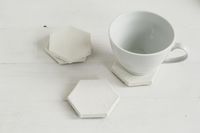 DIY concrete hexagon coasters | homedit