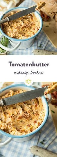 Diese Butter kannst du wirklich jedem aufs Brot schmieren! Denn mit getrockneten Tomaten, Rosmarin und ein wenig feuriger Chili entfaltet diese Tomatenbutter ein leckeres Aroma, dem kaum einer widerstehen kann.