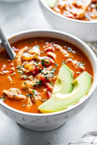 Chicken Enchilada Soup {Paleo, Whole30}