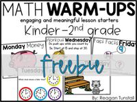 Math Warm-Ups provide a year (over 200 warm-ups!) of engaging and meaningful lesson starting math explorations for spiral review every day of the school year. The warm-ups provide high-interest math talk exploration covering all math strands. To learn more, visit www.tunstallsteachingtidbits.com