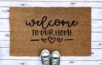 Our doormats make a great conversational piece or thoughtful gift for someone in your life. {Size} 30 inches (L) x 18 inches (W) Appoximately .75" thick. {Material} Coir front with durable PVC backing. Painted and sealed by hand. {Mat Care} Our doormats are sealed and meant to be outdoors. However, they need to be kept in a sheltered area, such as, a covered entryway to keep out of the elements (rain, snow, sun, sprinklers, ect). This will effect the the coloration of your doormat, and will caus