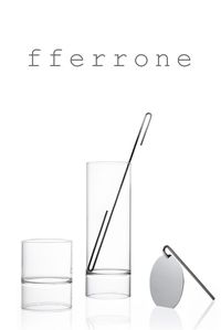 Revolution Collection, the original fferrone glassware collection. The idea for its dual-sided functionality was the result of evening dining. It reinvents the landscape of the table with its minimalist architectural forms. Handcrafted without the use of molds by master glassblowers. The borosilicate glass allows for a range of hot and cold applications and is oven, microwave, and dishwasher-safe for everyday use. Design: Felicia Ferrone, 2001-2014 Handcrafted in the Czech Republic