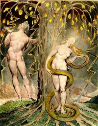 'The Temptation and Fall of Eve', (1808) by William Blake.