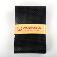 $14.89 DIY Hand-stitched Hole Leather Steering Wheel Cover Braid Needles Thread Car Styling - Black