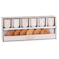 Coffret 6 tasses et soucoupes en porcelaine Sonate sur Maisons du Monde. Piochez parmi nos meubles et objets déco et faites le plein d’inspiration !