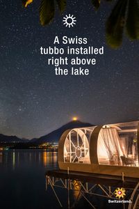 This Million Stars Hotel room consists of a luxurious Tubbo structure, installed directly above the lake. #IneedSwitzerland #millionstarshotel 📍 Gunten, Switzerland © Switzerland Tourism, Published: July 2020