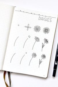 How cute are these quick and easy daisy doodles?! Check out the rest of the list for more ideas to try in your own bullet journal!