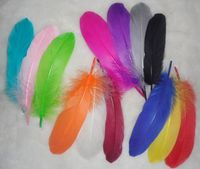 50 100pcs Staining Goose Feathers 6-8 Inch /15-20 cm 13 Color Select