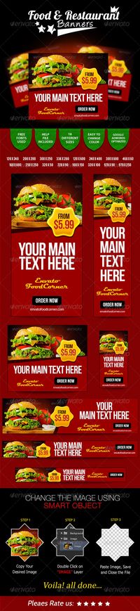 Food and Restaurant Banners Template PSD | Buy and Download: http://graphicriver.net/item/food-and-restaurant-banners/7976275?WT.ac=category_thumb&WT.z_author=doto&ref=ksioks