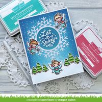 Lawn Fawn Intro: Magic Iris Snowflake Add-On, Magic Holiday Messages - Lawn Fawn