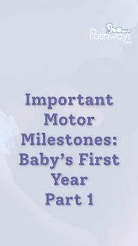 From sitting, rolling, to walking - so many things are happening during baby's first year! Watch this video to track some important motor milestones you'll be seeing. #milestones #babymilestones #babydevelopment #motorskills #pediatrictherapy #pediatrics #babysfirstyear #newparents