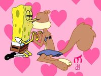 Spongebob x Sandy by Amidnarasu