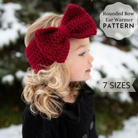 Crochet Ear Warmer PATTERN, Bow Ear Warmer, Baby, Toddler, Child Headband , Crocheted Bow Headwrap Pattern, PDF Download #bowearwarmer #toddlerfashion #headwrap #earwarmer #bow #bows #newyarncreations #crochet #crochetpattern #earwarmerpattern