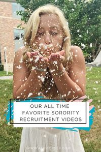 All the cutest, most creative and FOMO inducing sorority recruitment videos to use for inspo! #sororityrecrutiment #gogreek #begreek #sororityinspo