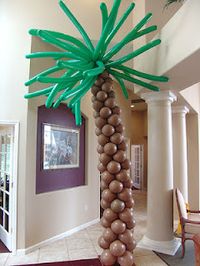Make your own balloon palm tree. It's easier than you think. Go to www.funjani.blogspot.com