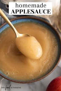 This homemade applesauce recipe is easy to make with 3 ingredients and no sugar or artificial ingredients! Learn how to make applesauce in the slow cooker that's more delicious than store-bought varieties.