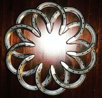 Horseshoe Flower by OtisIronwork on Etsy, $250.00