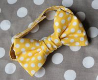 Boy's BOW Tie (Adjustable Velcro in Yellow, Gray, Navy, Red, Pink, or Green)