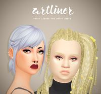 habsims: “ ARTLINER “ my last makeup thingy went over really well (like more than i could ever think??) so i wanted to make MORE! here are some artsy eyeliners for your artsy babes, and there are 8...