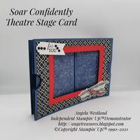 #theatrestagecard #morethanonefold #soarconfidently #stampinblends #handmadecards #createdaily #stampinup #angelawestland