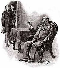 Stranger's Room Diogenes Club Sherlock Holme, Mycroft Holmes and Dr. Watson