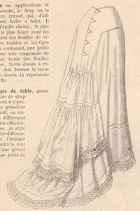 Nainsook petticoat with mousseline volants from Revue de la Mode 1877